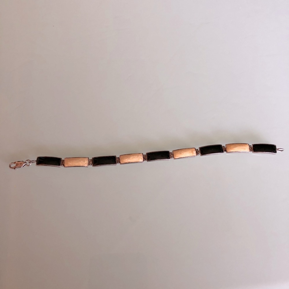Black and white Sterling Silver bracelet.